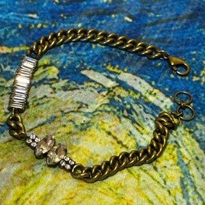 Chloe + Isabel Petite Crystal Station Chain Bracelet